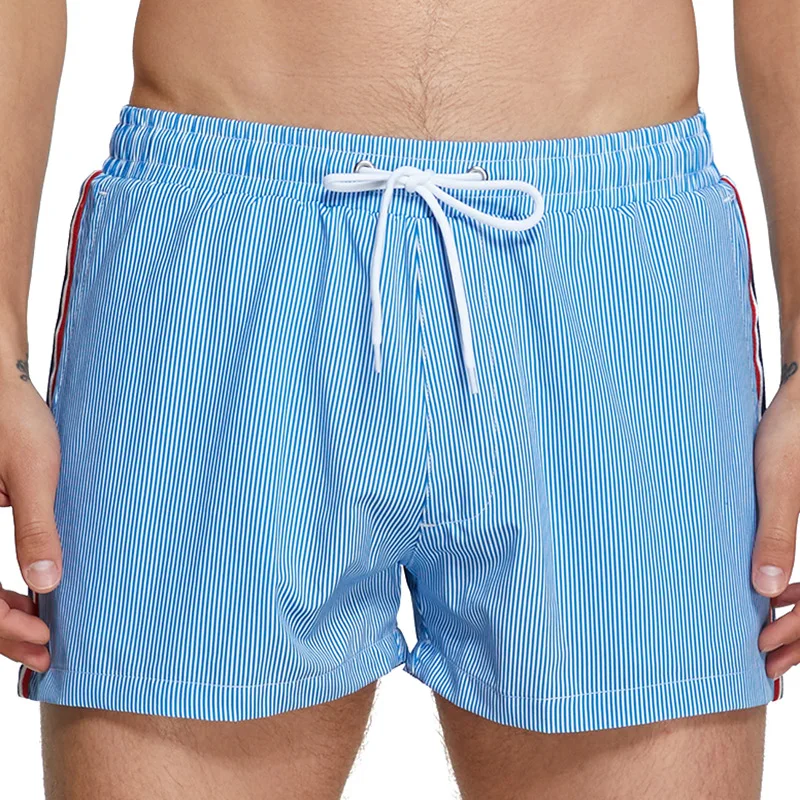 

Мужские летние пляжные шорты, легкие повседневные плавки для серфинга, быстросохнущие шорты с карманом на завязках
