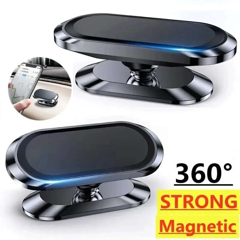 Metal Strong Magnetic Car Mobile Phone Holder Magnet Cell Phone Stand In Car GPS Support For iPhone/Xiaomi 360° Rotatable Mount