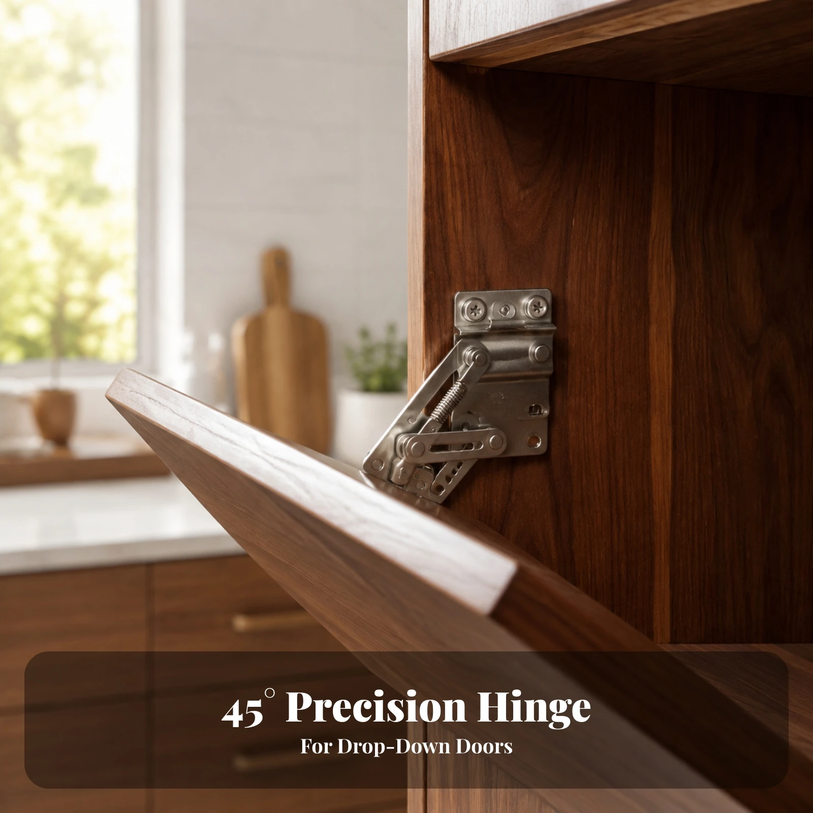 Cabinet Spring Hinge with Screws Smooth Rotation Foldable Flap Hinge Hardware Nickel-Plated Long-Lasting for DIYers, Bookcase