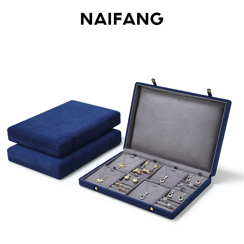 Treasure Blue Jewelry Box Anti Oxidation Jewelry Earrings, Necklaces, Rings, Hand Accessories Storage Box