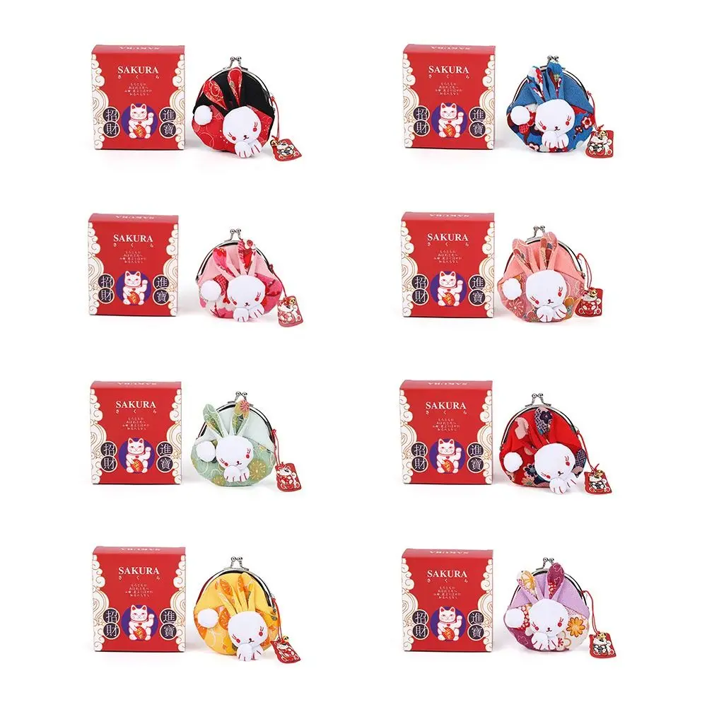 Bring Wealth Maneki Neko Lucky Rabbit Coin Purse Good Luck Handbag Accessories Fortune Rabbit Small Item Bag Clasp Clutch Cotton