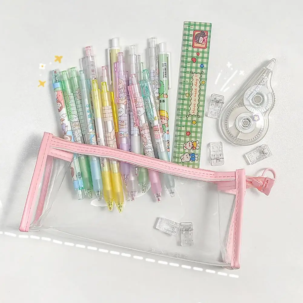 Astuccio per matite trasparente Astuccio per studenti Astuccio per penne Kawaii Astuccio Scuola Estuche Escolar borse per trucco materiale scolastico