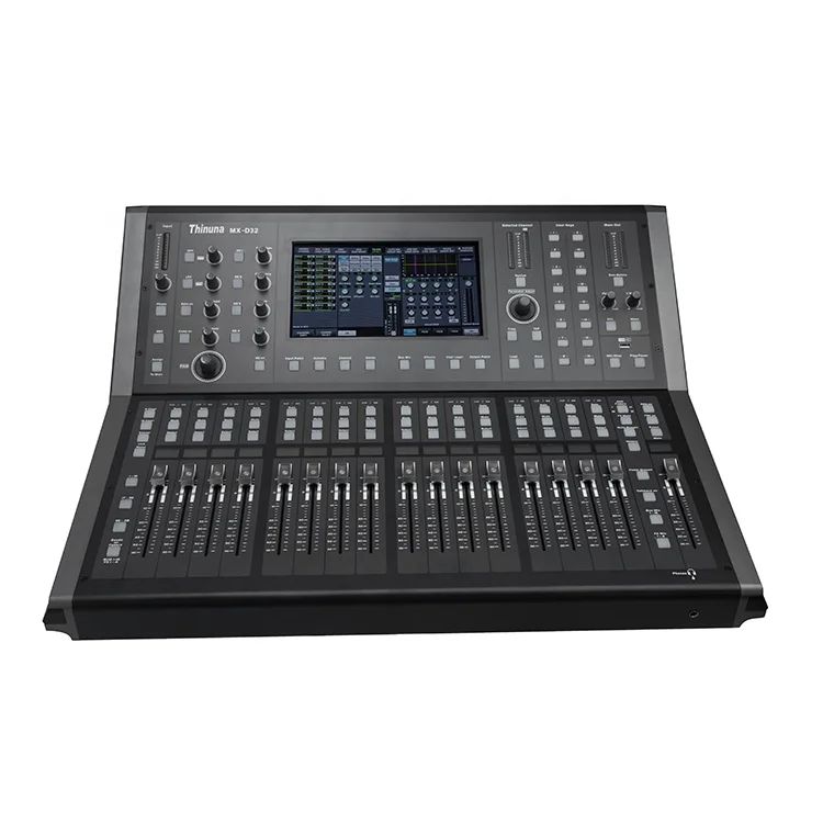 Thinuna MX-D32 32 قناة وحدة تحكم خلط رقمية المهنية خط صفيف المتكلم الصوت جهاز مزج الموسيقى لأداء المرحلة الحية