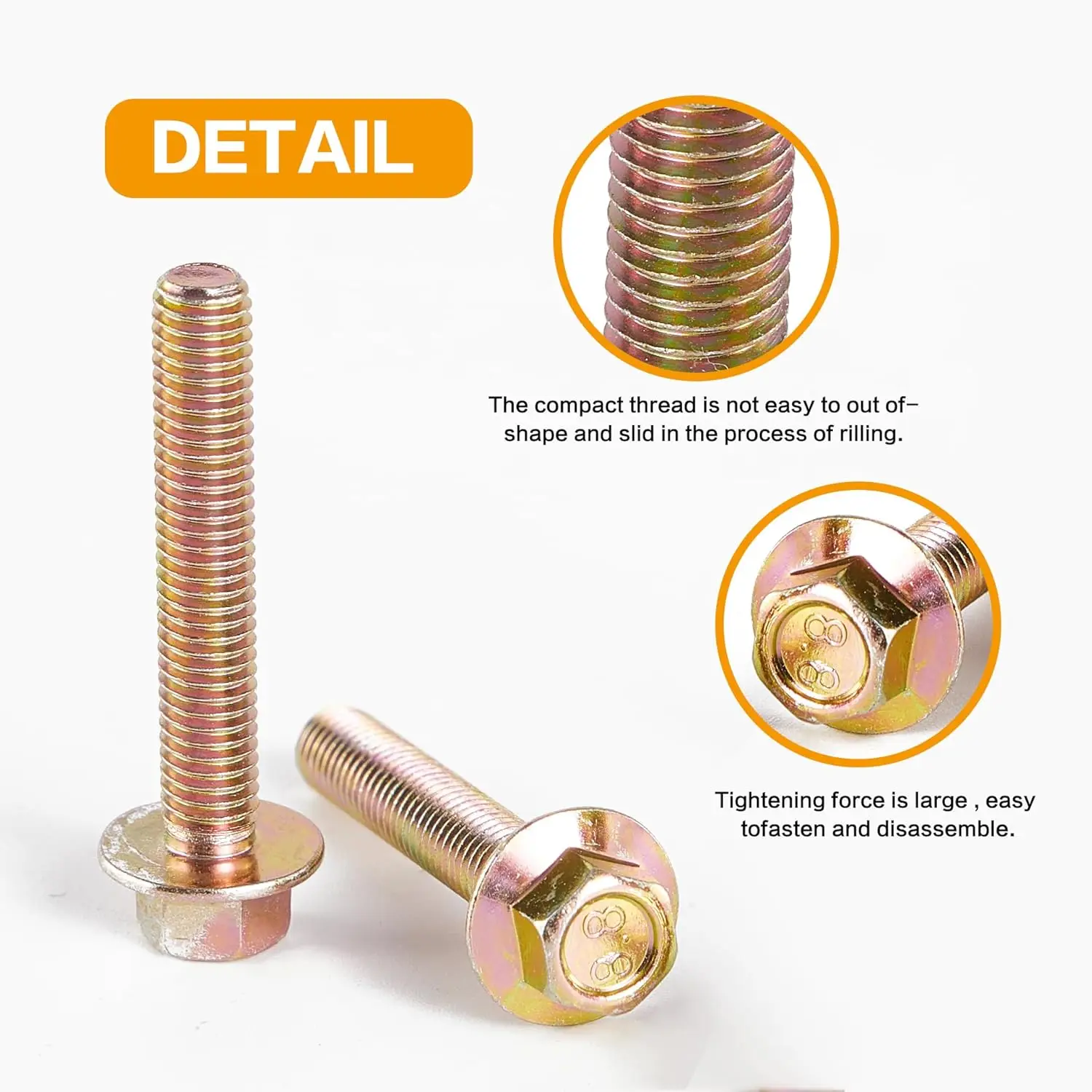80 قطعة M5x16/20/25/30 مللي متر متري شفة مسدس الترباس مع مجموعة متنوعة من الجوز ، سبائك الصلب الصف 8.8 ، الزنك الأصفر مطلي