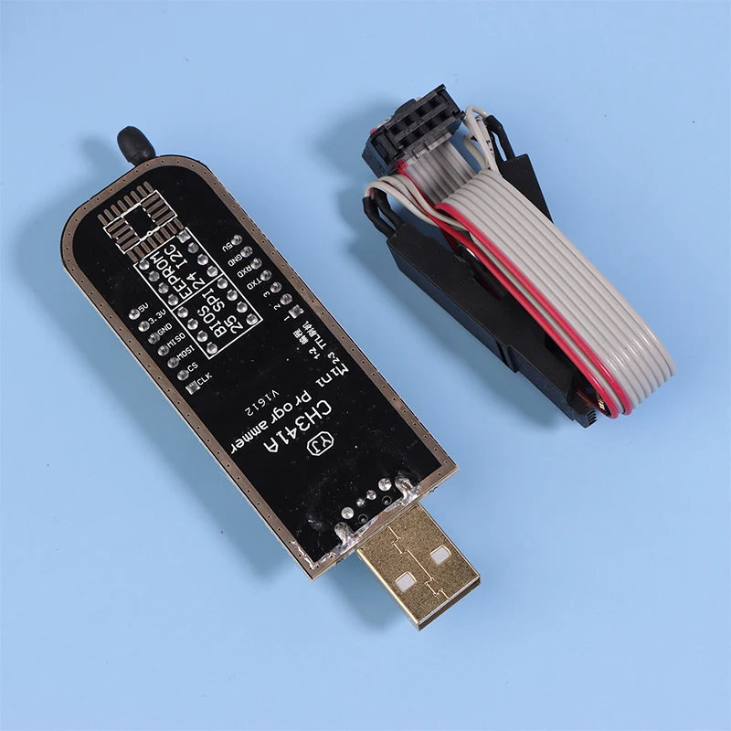 Ch341b 24 25 séries eeprom flash bios módulo programador usb soic8 sop8 clipe de teste para eeprom 93cxx/25cxx/24cxx kit diy