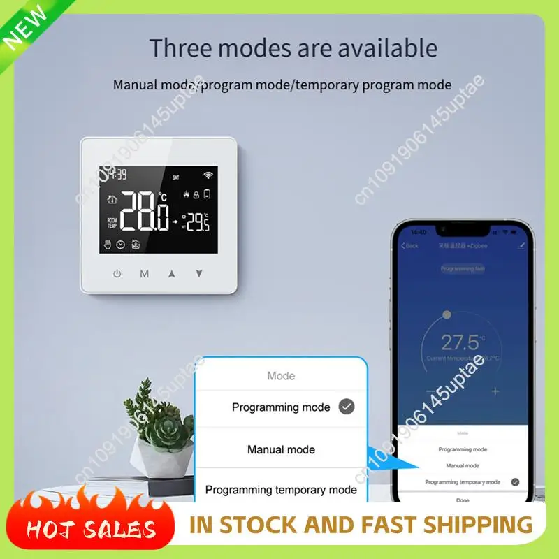 

N88R 2X Tuya Zigbee термостат умный дом контроллер температуры на батарейках для газового котла работает с голосовым помощником