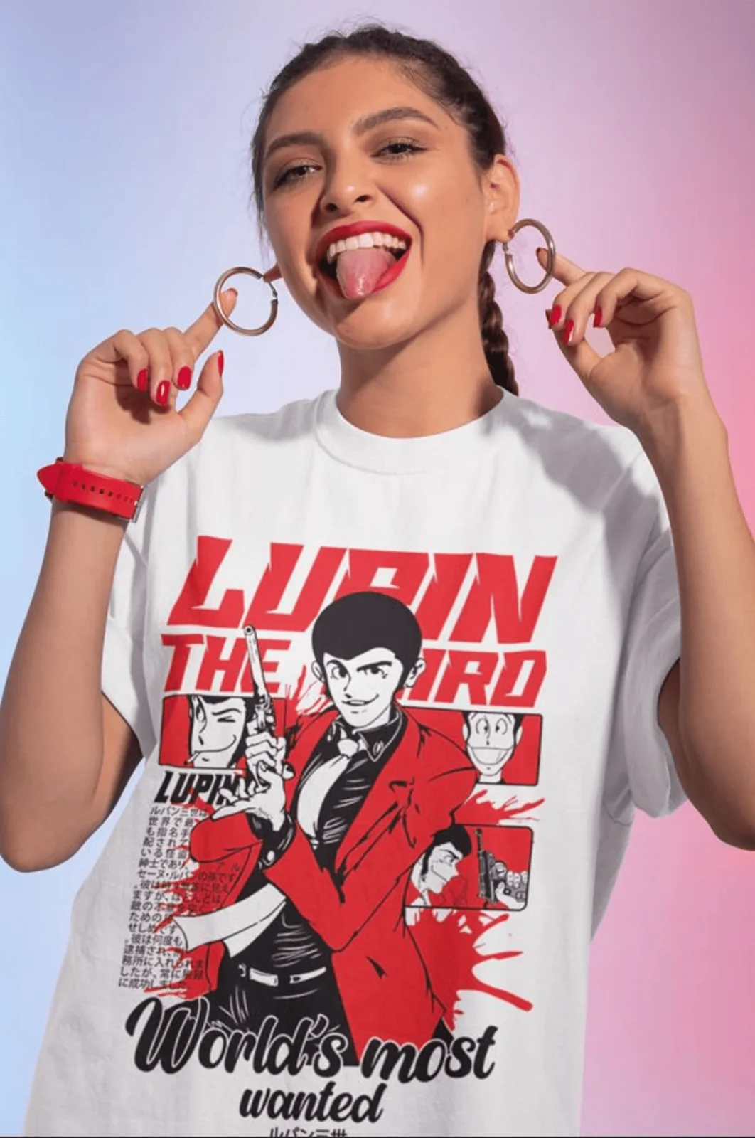 لوبين الثالث تي شيرت لوبين الثالث لوبين القميص الجديد الثالث اليابان أنيمي هدية القميص