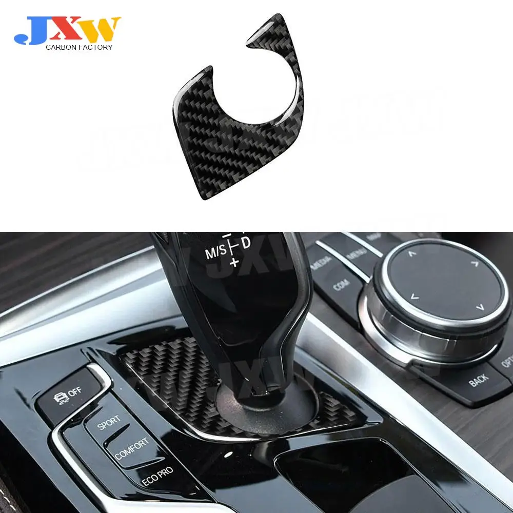 

Carbon Fiber Gear Shift Panel Base Trim Frame Cover Sticker Car Accessorise For BMW 5 Series G30 G38 LHD / RHD