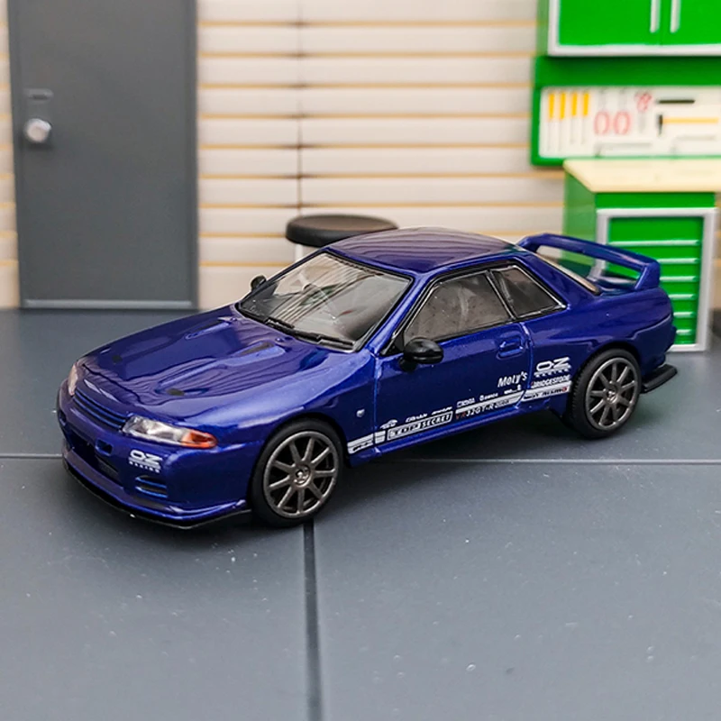 

1:64 Scale Diecast Alloy #589 Skyline GTR R32 Toys Cars Model Blue Classics Adult Nostalgia Souvenir Gifts Static Display