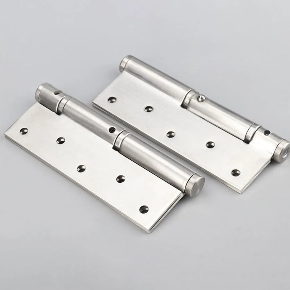 

2 Pcs Self Closing Door Hinges Stainless Steel Smooth Movement Adjustable Speed Spring Hinge Furniture Hardware