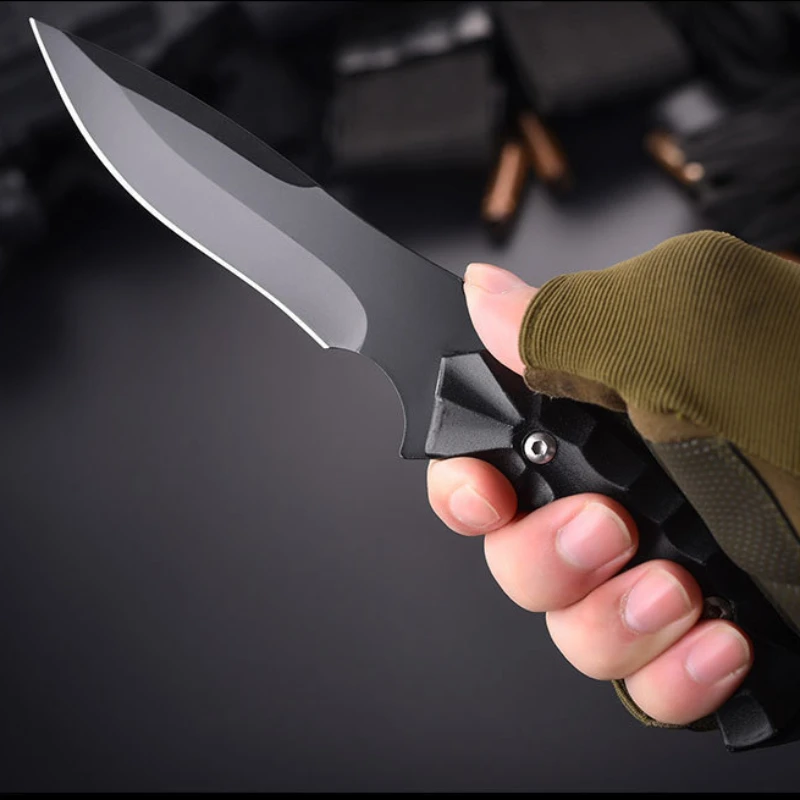 2024 new outdoor tactical jungle straight knife, portable aluminum alloy handle sharp knife, multi-functional tool knife