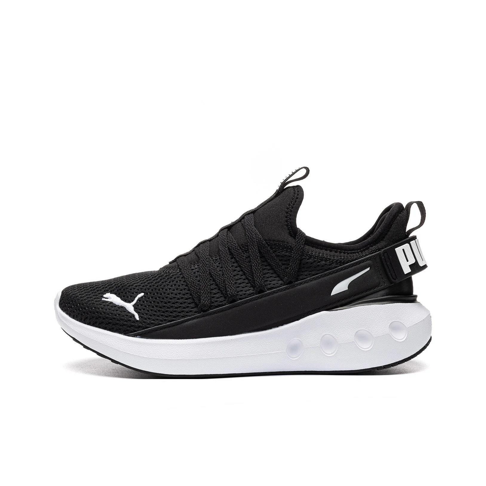 PUMA Softride Slip Resistant And Breathable Low top Casual Running Shoes Unisex Black 310155-01