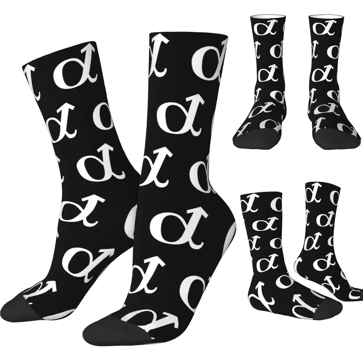 Alphas Male Stockings letter Printed Funny Socks Winter Anti Skid Socks Women Men Outdoor Quality Socks