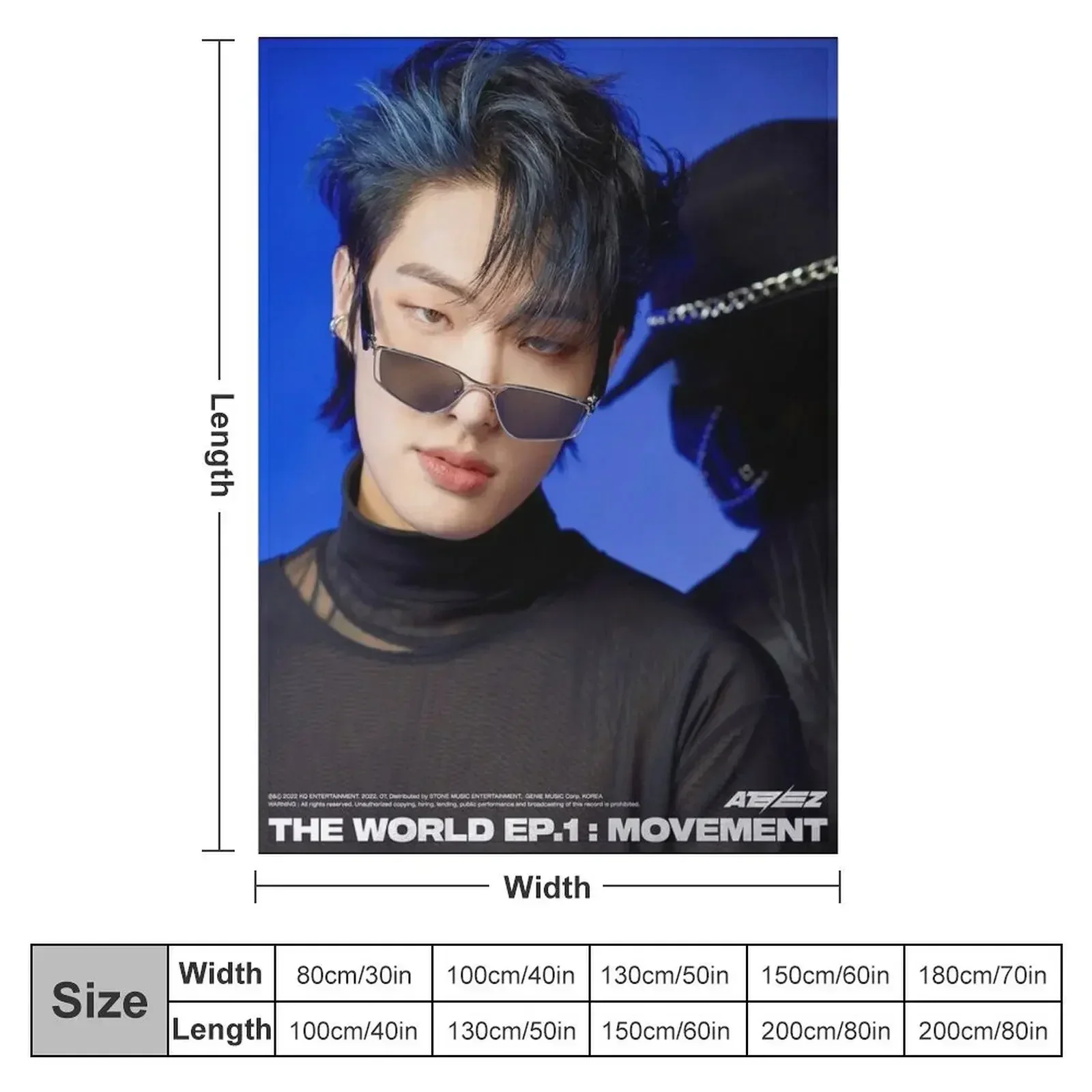 Mingi - Ateez Throw Blanket Multi-Purpose Nap Blankets