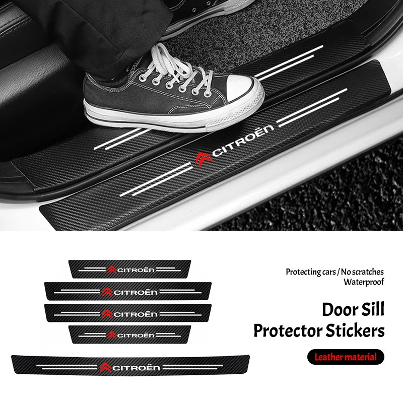 Car Door Sill Protector Stickers Threshold Non-slip Pad Mat For Citroen Celysee C6 C3 C5 C1 C2 C4 Aircross Picasso Cactus Berlin