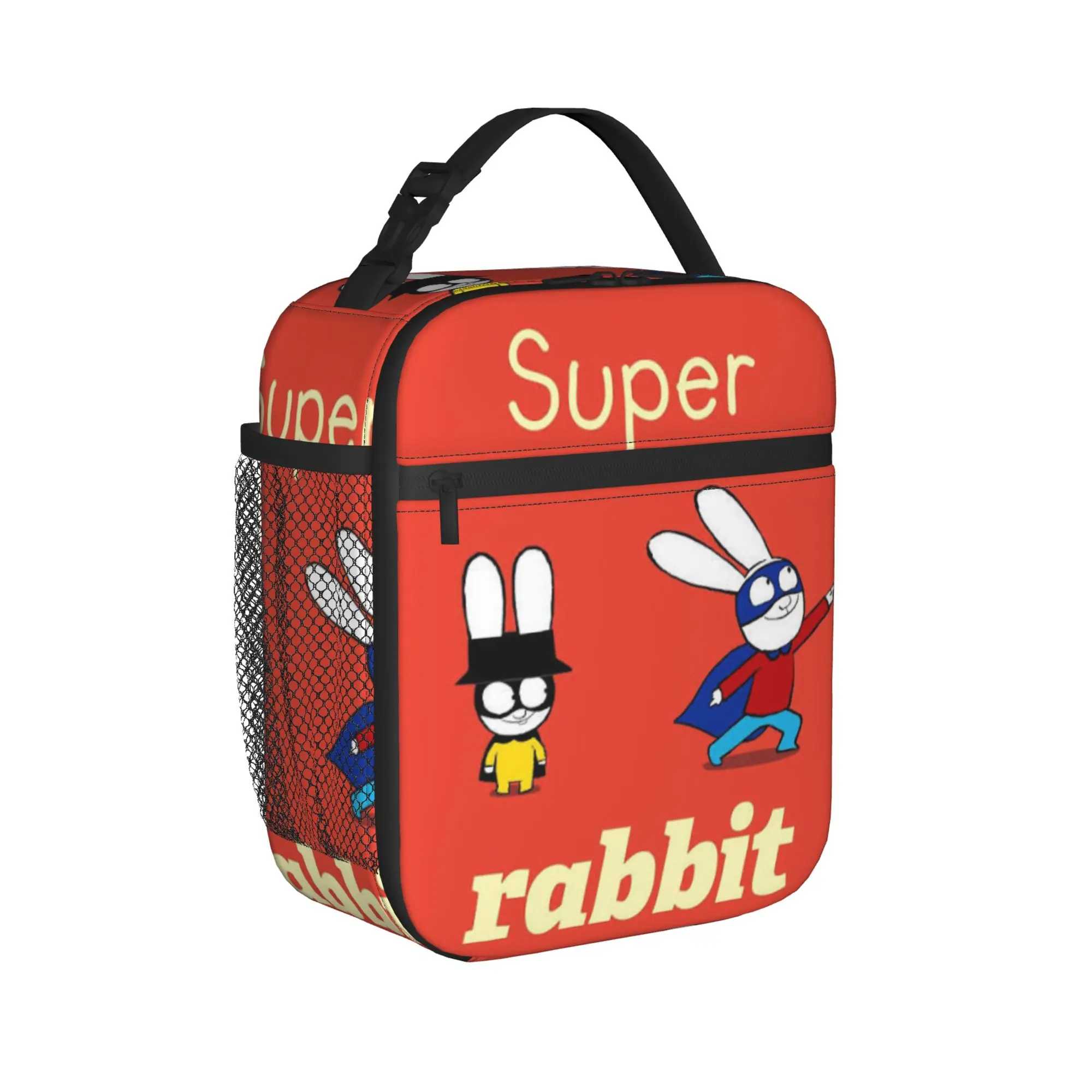 Simon Super Rabbit Insulated Lunch Bag for Men Women  Storage Food Box Portable Cooler Thermal Lunch Boxes For Work