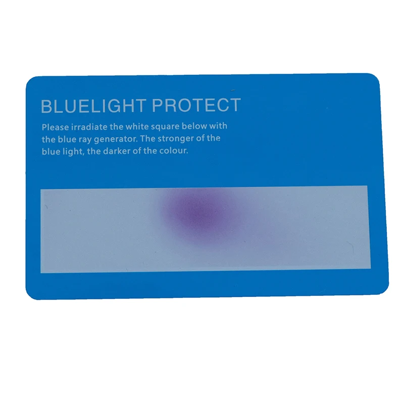 Lampe de poche anti-lumière bleue et carte LED, torche en plastique, lunettes de test, 1PC