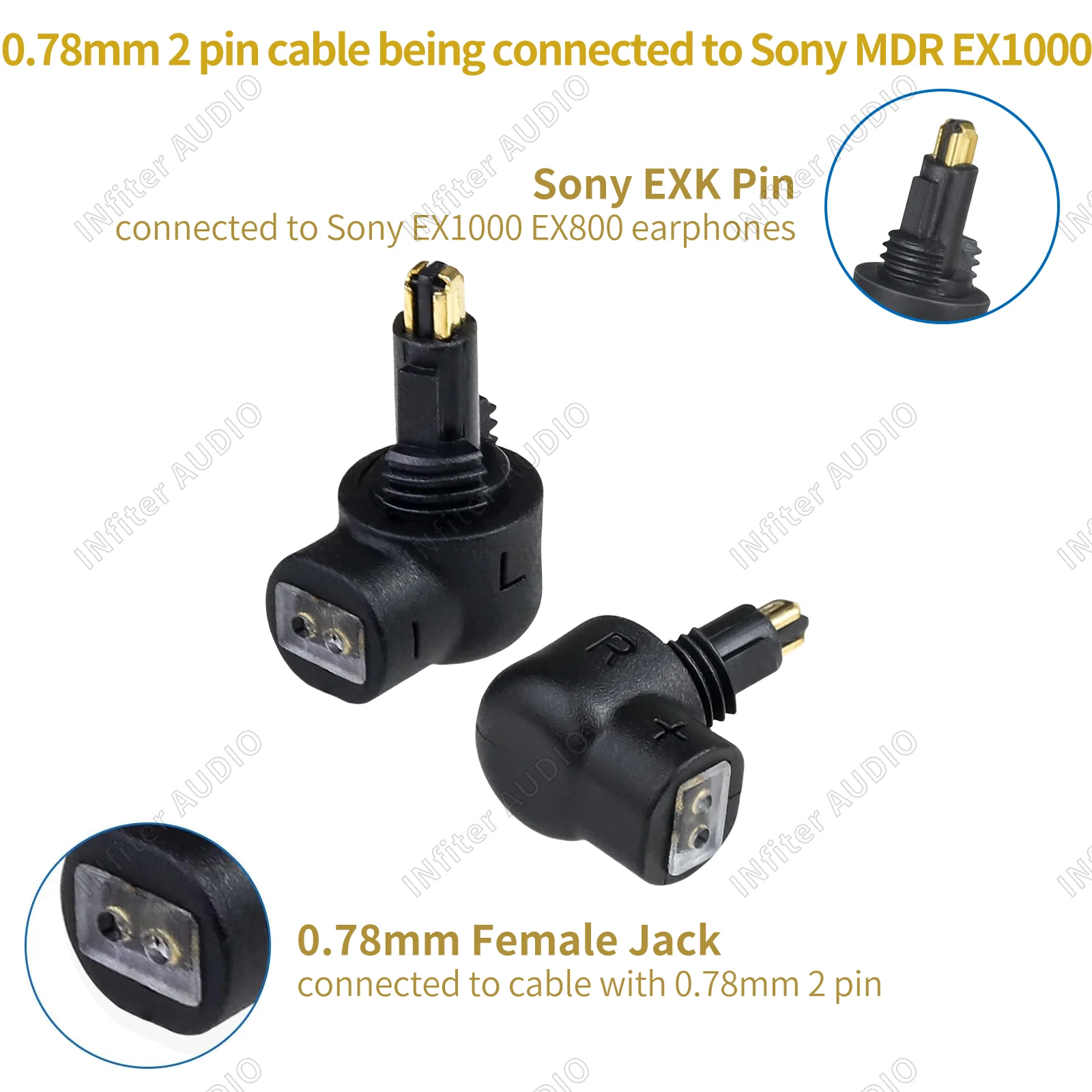 محول Xk إلى mmx لسماعات الأذن ، c1.2 دبوس ، كابل متصل بسوني ، mdr ، ex1000 ، ex800 ، mdr7550 ، ex600