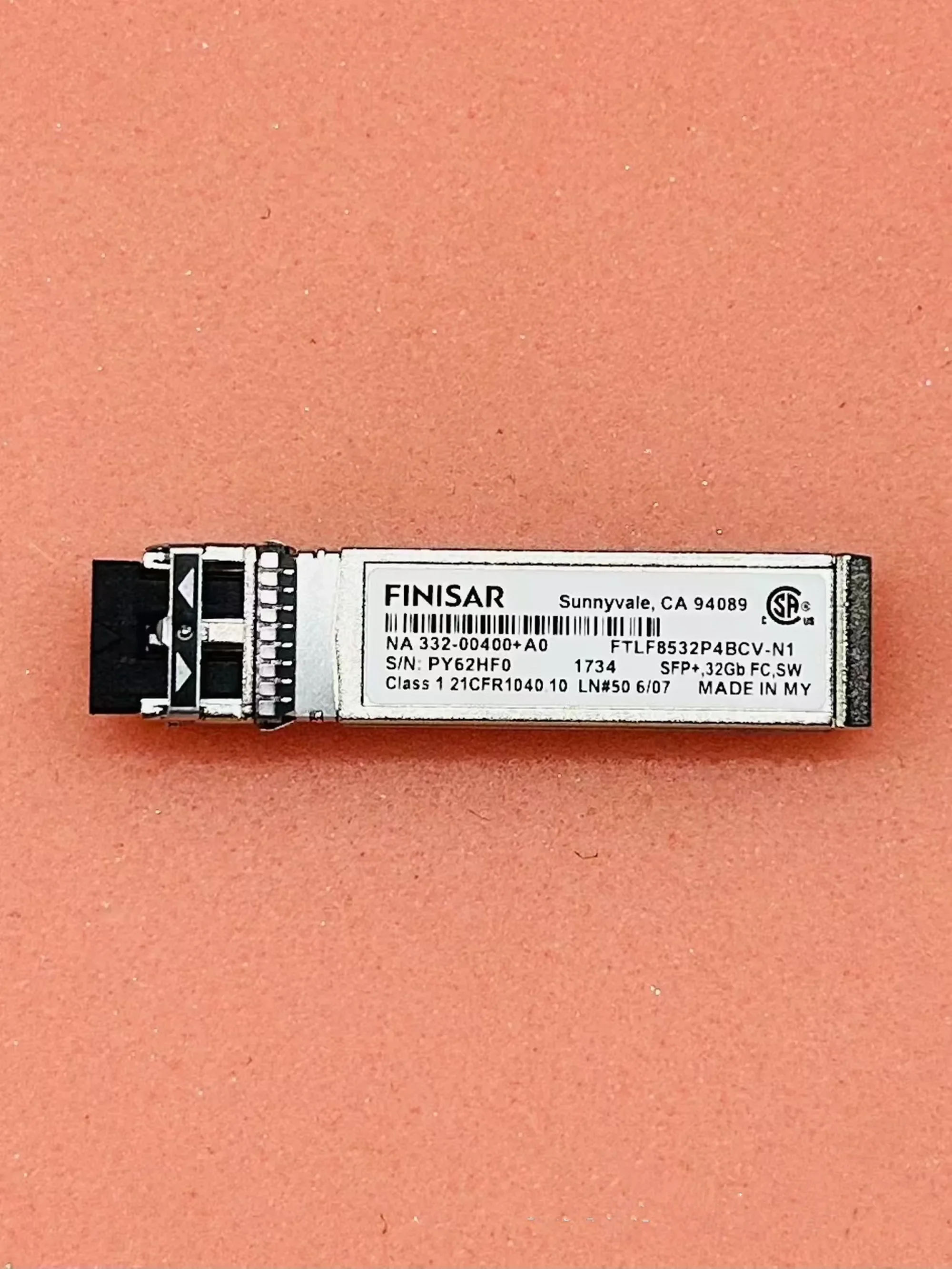 

FINISAR 32G SFP Optical Transceiver/FTLF8532P4BCV-N1/332-00400+A0/01KP583/SFP 32Gb FC SW 850nm 100M/finisar 32g sfp Transceiver