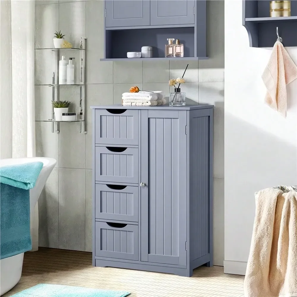 

1PC Modern Freestanding Bathroom Storage Cabinet Slim Home Organizer, FloorStanding Storage For Bathroom Living Room