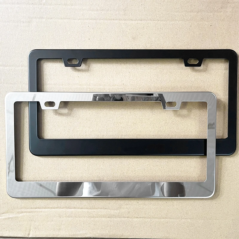 إطار لوحة ترخيص من سبيكة عالمية، دعامة كربون سوداء، ملحقات السيارات الأمريكية، غطاء علامة لوحة أرقام الألياف للخلف الأمامي