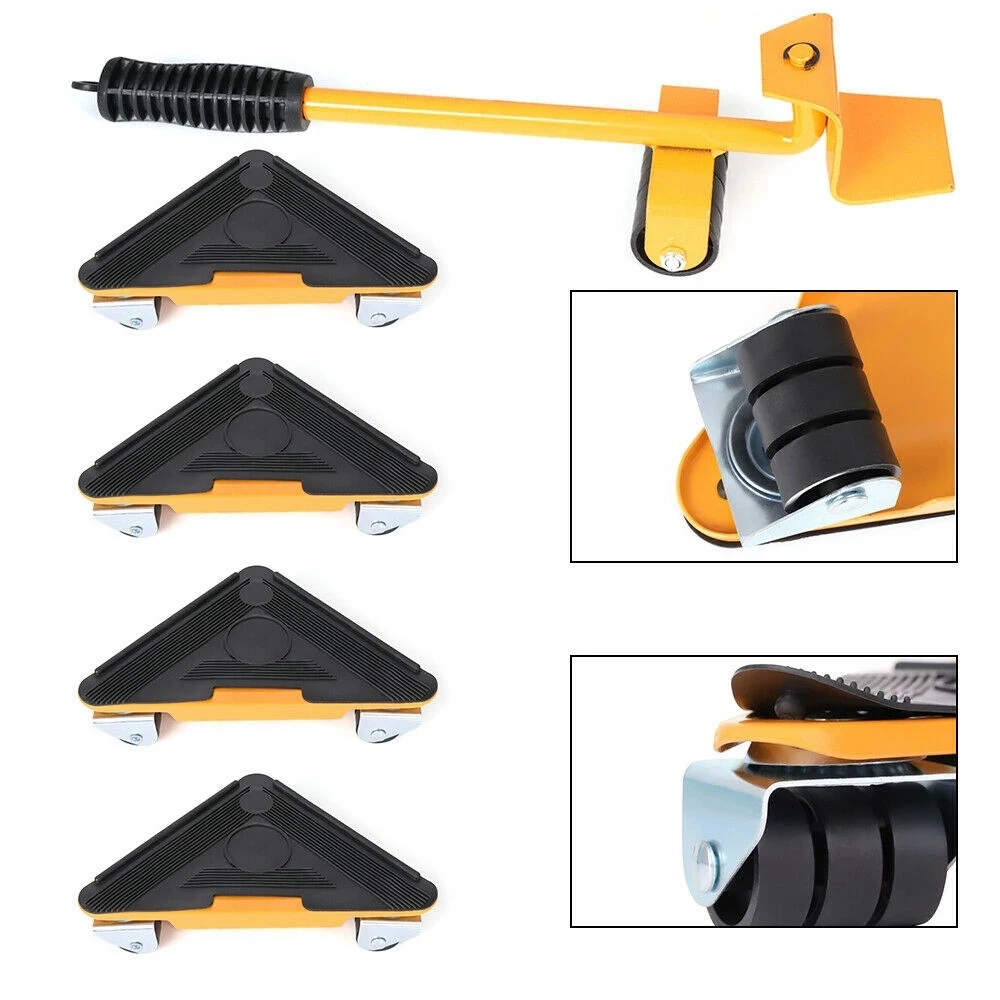 Furniture Lifter Profession Heavy Furniture Roller Move Tool Set Wheel Bar Mover Slider Transporter Kit Max Up for 300Kg