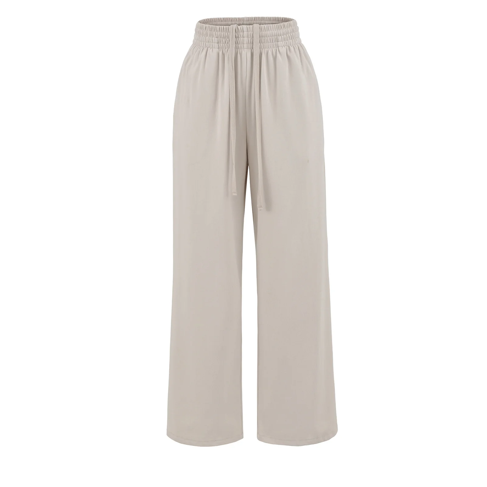 아메리칸 슬레 스파이시 걸 캐주얼 팬츠 여성용 하이웨이스트 와이드 레그 플로어 길이 끈 스포츠 레저 바지