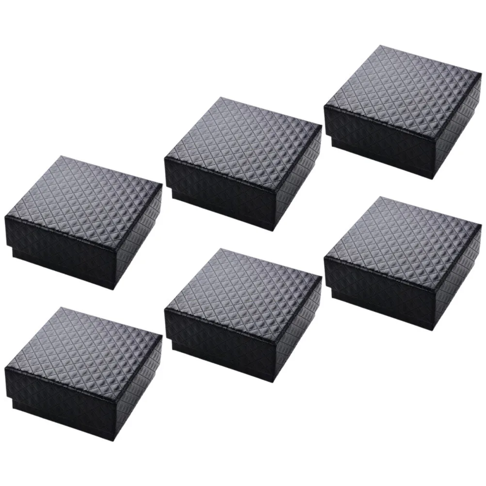 6Pcs Jewelry Box Small Gift Packaging Proposal Ring Box Sponge Liner for Necklace Earrings Storage Earring Gift Container