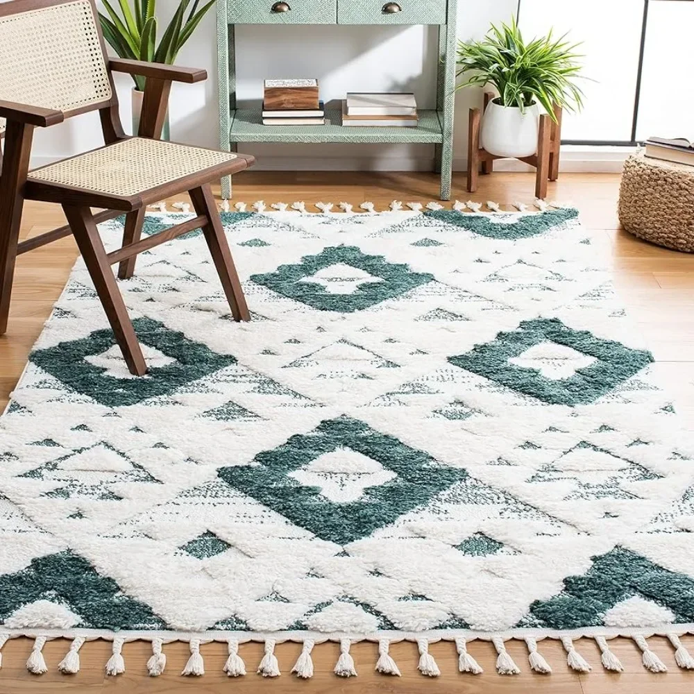 

Fringed hair series rug, bohemian design, perfect for the living room area, does not fall out and is easy to care for the rug