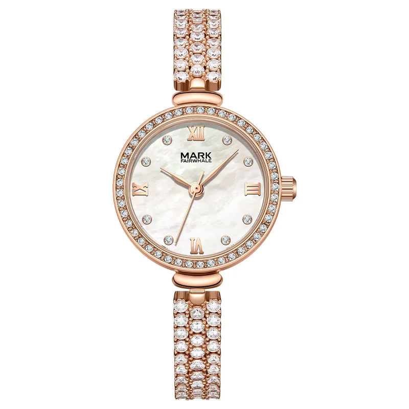 New Business Quartz Watch for Women with Ultra Thin Classic Design and Light Luxury Diamond Studded Waterproof