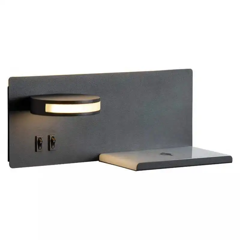 

LED Bedroom Bedside Wall Lamp USB Port Modern Simple Hotel B&B Study Reading Light