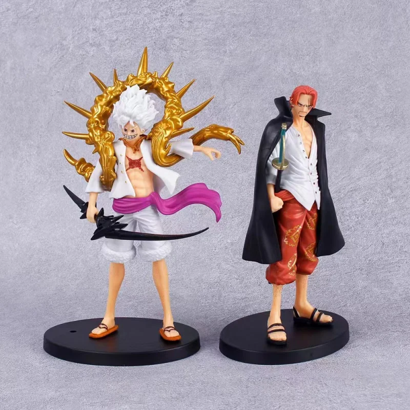 Shanks figura de Anime de 19cm, edición de Teatro de pelo rojo, película de pie, modelo de acción, juguetes para fanáticos