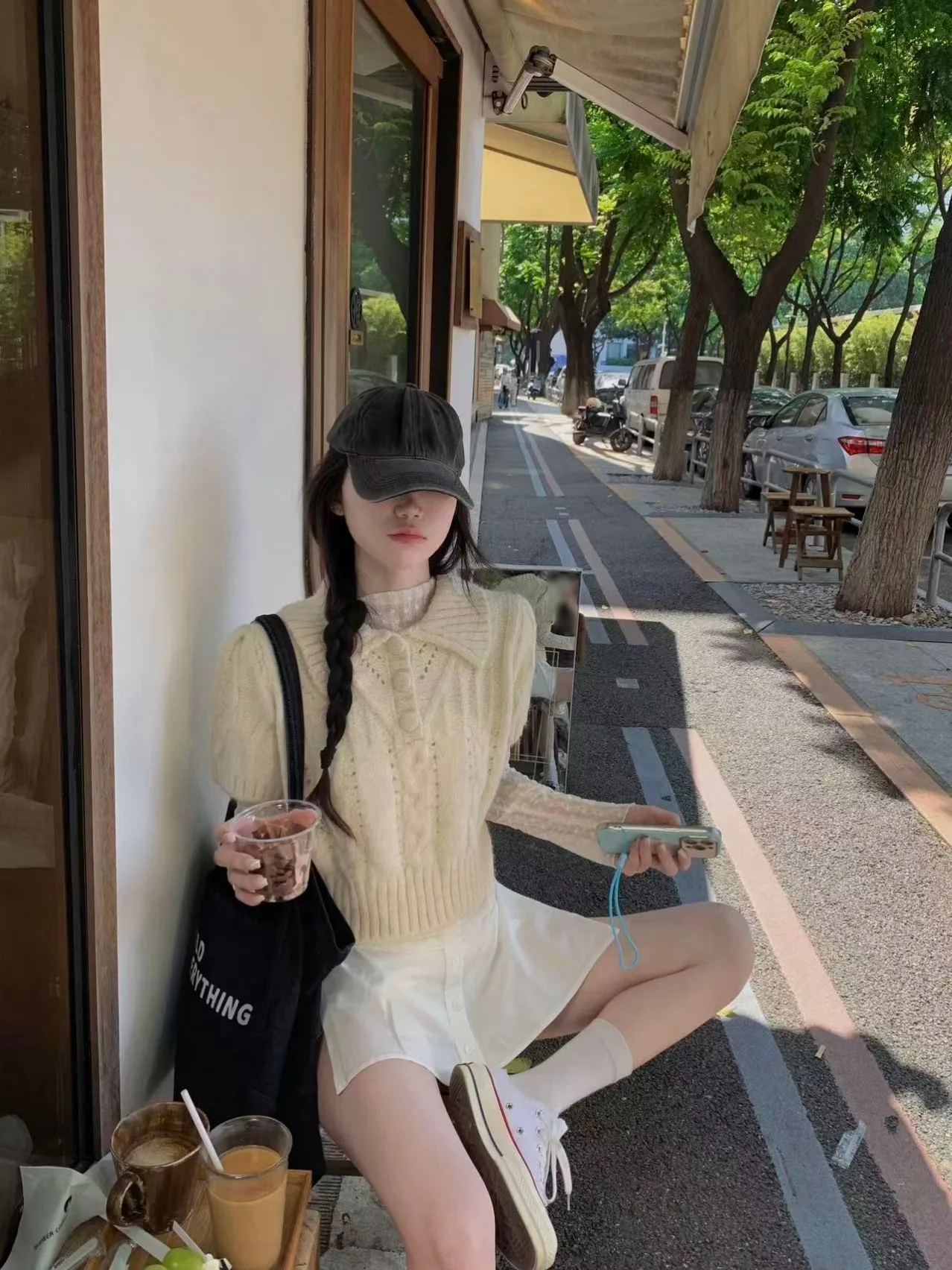 

Chic Korean Style Loose Fit Short Sleeve Knit Sweater Women's Spring Unique Elegant off Shoulder Soft Comfortable Top