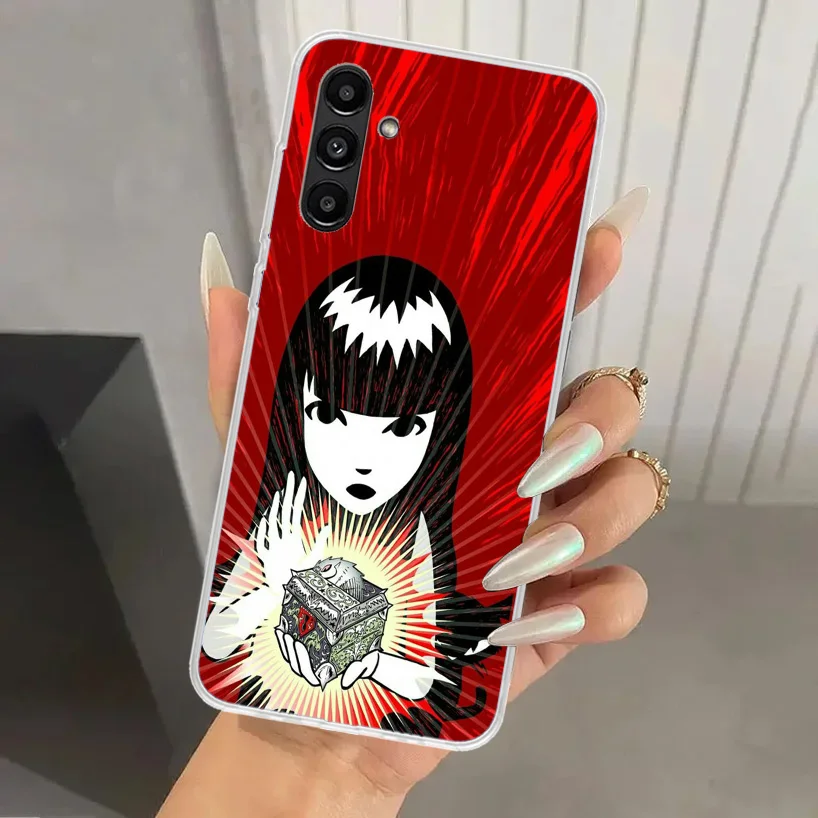 Comics Emily The Strange Phone Case for Samsung Galaxy A15 A25 A35 A55 A14 A24 A34 A13 A53 A12 A52S A23 A33 A24 A34 A03S A04S A0