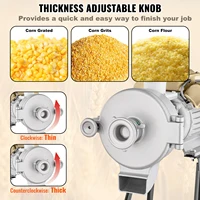 SucceBuy Electric Grain Mill Grinder 3000W Spice Grinders Commercial Corn Mill with Funnel Cereal Wheat Grinders Dry&Wet Grinder 5