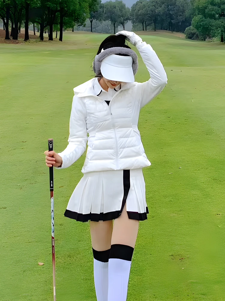 MG Golf femmes automne hiver Thiened Fce doublé minceur haut et pantalon ensemble coupe-vent chaud Golf vêtements vêtements de sport