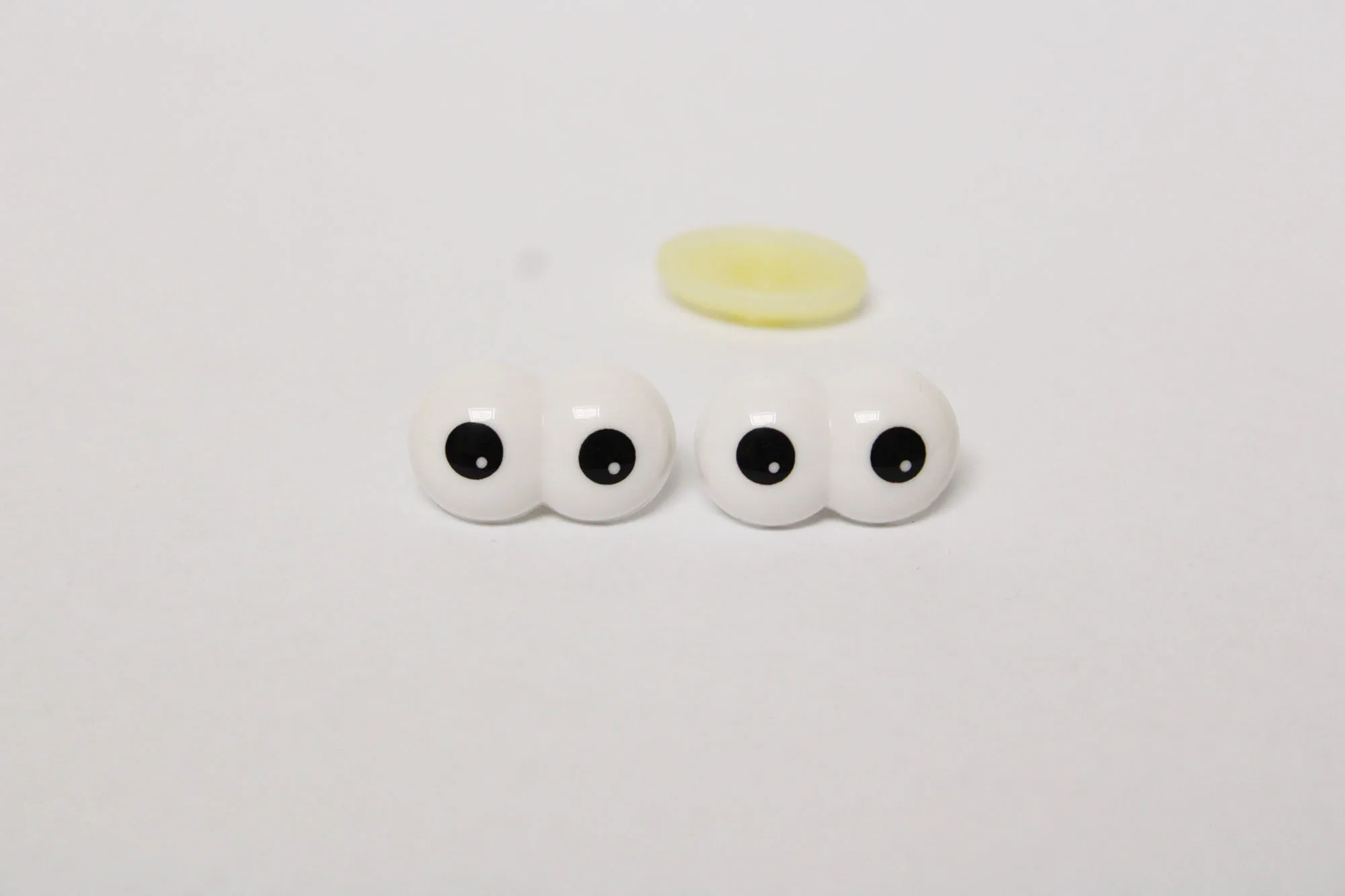 20pcs 14x23mm white plastic cartoon eyes safety doll eyes with washer for plush handcraft findings