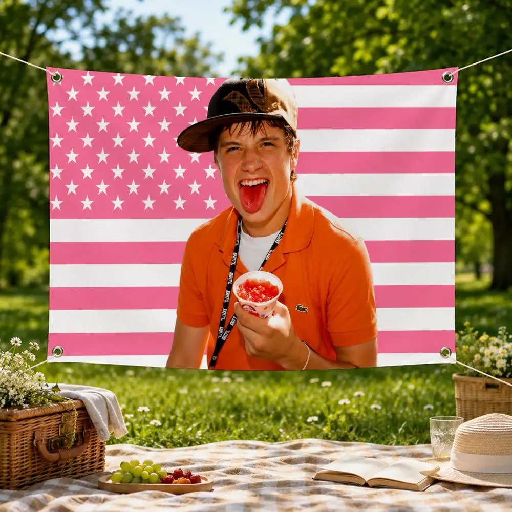Movie Actor Josh Hutcherson Flags Wall Hanging Flag Banner for Bedroom Dorm Party Festival Camping Indoor Outdoor Decor