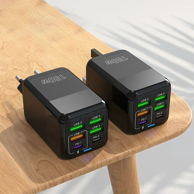150W Fast Charger USB Type C PD 3A Cable Fast Charging Quick Charge 3.0 Adapter For IPhone Oneplus Cellphones