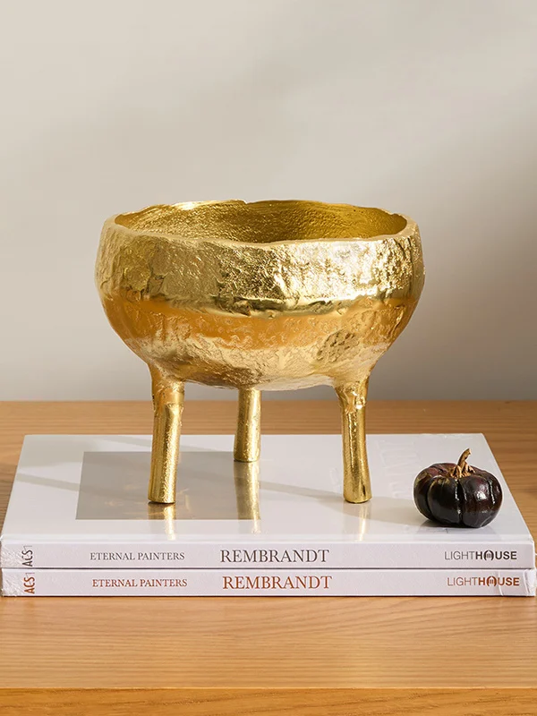 

Современная минималистичная металлическая трехногая ваза для фруктов и цветов, декоративная комбинация для гостиной, аксессуары для декора