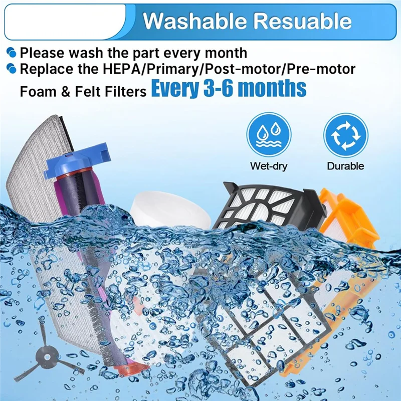 Pieza de repuesto de filtro de cepillo para Shark AV2800ZE AV2810YS RV2800YE RV2800YS RV2810YS RV2820ZE accesorios de Robot-AA26