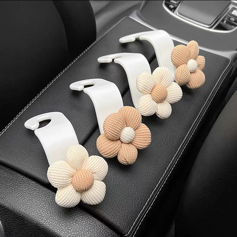 

Car Hook Cute Flower Car Seat Hanger Hooks Behind-seat Accessories Organizer Hook Bags Clothes Sundries Hanger Clip