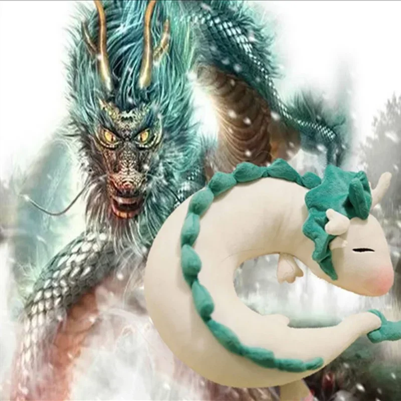 28cm quente ghibli miyazaki hayao anime brinquedo de pelúcia spirited away haku bonito boneca brinquedo de pelúcia em forma de u pescoço travesseiro presente de natal