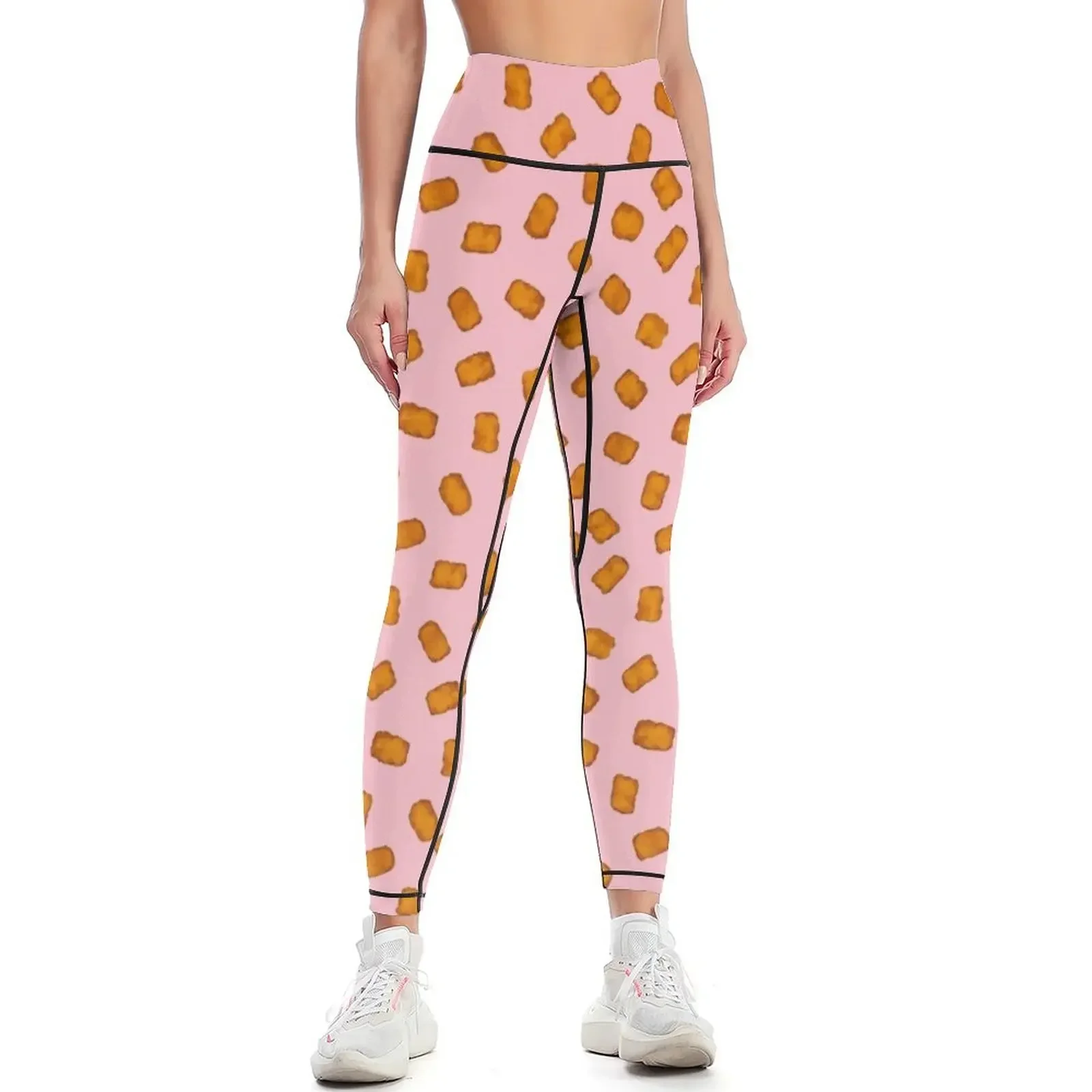 

Tatertots Pink Leggings Fitness woman Women sports gym wear gym sportswear woman Womens Leggings