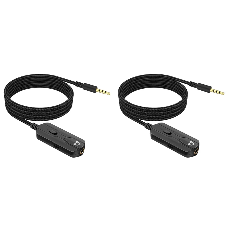 M05K 2 uds Cable de Audio de extensión de 3,5 MM con Control de volumen Compatible con Bose 700 OE2 QC25 QC35II QC35 QC45