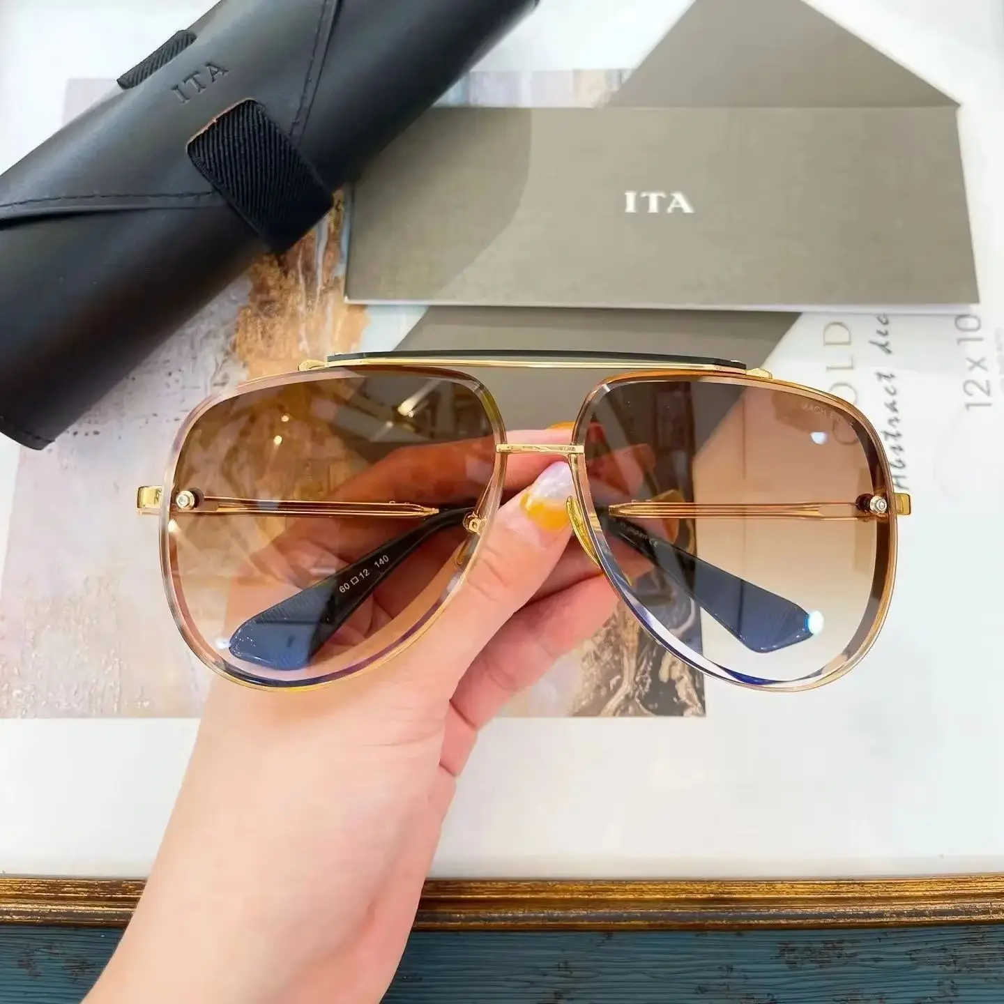 

Newest Brand Women Men Sunglasses Popular UV400 Driving Anti-Glare Retro Alloy Frame Oval For Unisex Eyeglasses ADITA MACH EIGHT