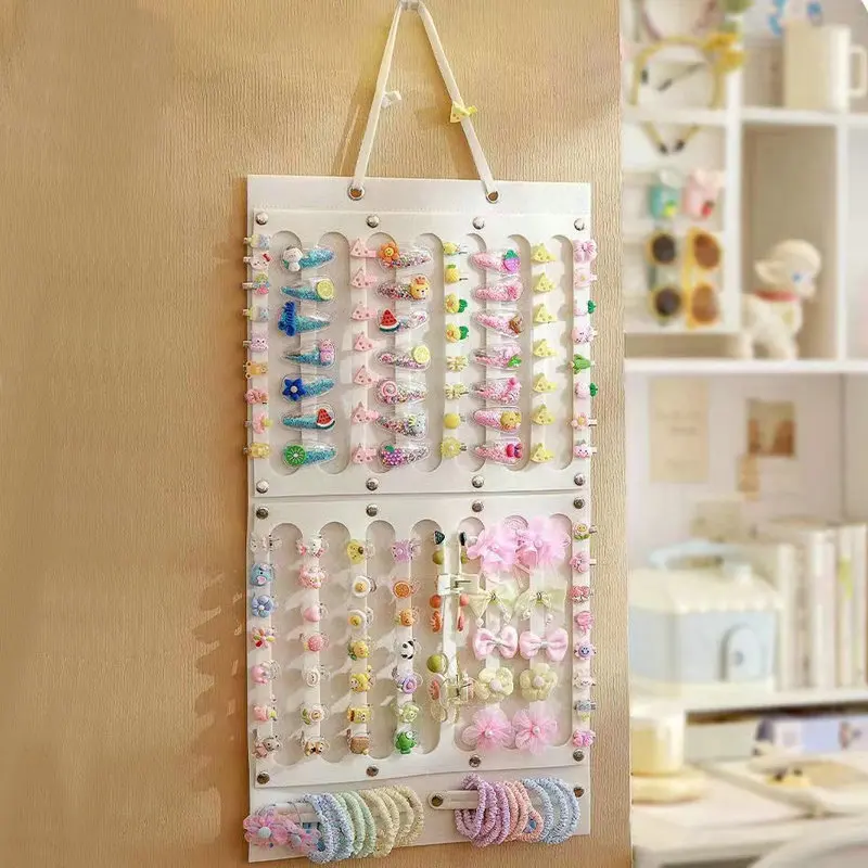 Wall Hanging Hair Accessory Storage Organizer, Hair Bows Clips Hair Ties Glasses Display Holder Room Decor