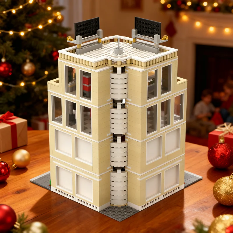 1698pcs MOC Corner Office Highrise Serie 1 5 Model Building Blocks Toys Display Education DIY Craft 3D Birthday Idea Assemble