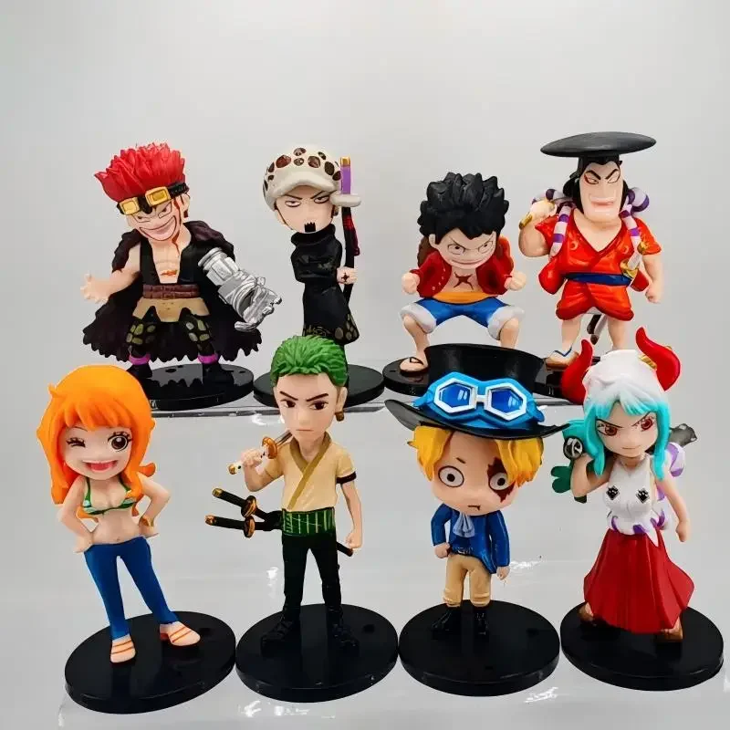 

IN stock New One Piece Chibi Figurine Set - Luffy, Nami, Uta, Kozuki Oden, Big Mom & Kid - Collectible Anime Toy Gift