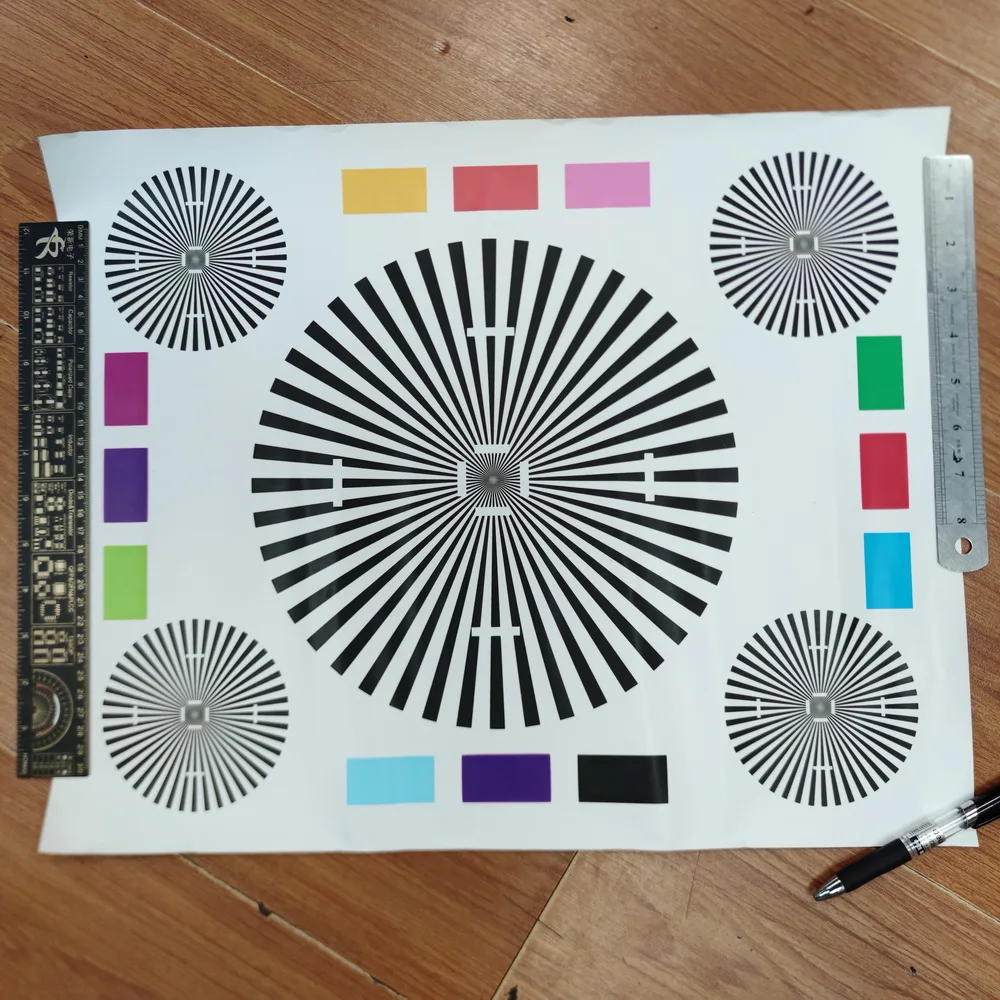 CCTV Camera Test Chart For camera Focusing Test 38*48cm Camera Lens Test Drawing